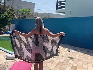 Blonde Wife Fucks Pool Cleaner