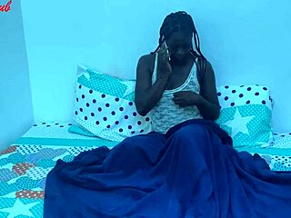 Hot black girl crushed by massive cock in garage.