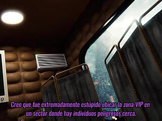 Harley Quinn rides hard in 3D Spanish cartoon femdom scene