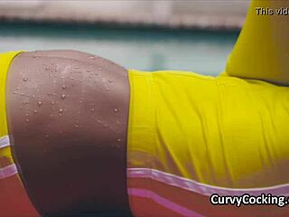 Ebony teen in spandex finishes intense workout with hardcore interracial pounding on white cock