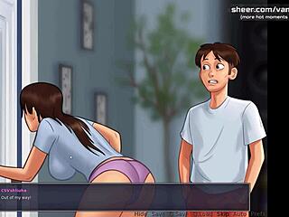 Mature breastfeeding milf in sexiest gameplay moments summertime saga