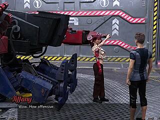 Flirting with half robot girl in space?