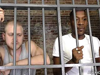 Yo, check out this interracial gay action in prison!