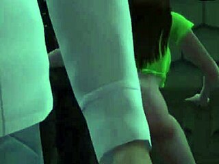 teen with big tits dancing outside the night club