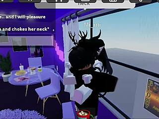 Roblox master trains new slutty slave in sucking and licking