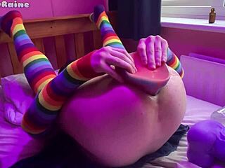 hey raine, can you handle these huge toys stretching your limits as a size queen femboy?