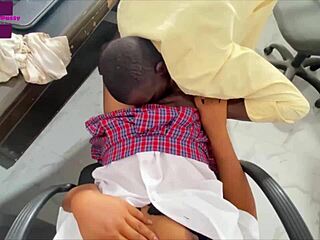 Teacher licks her pussy clean before fucking and cumming on big ass