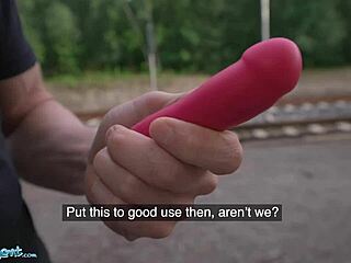 Mia Trejsi Fucks Pussy with Dildo Outdoors!