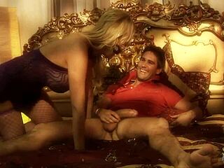 Horny dude cums all over her pretty face!