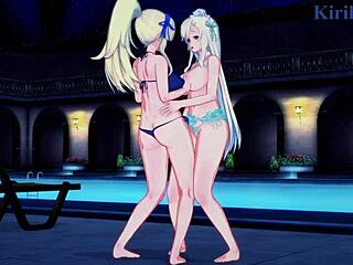 Katsuragi And Yomi's Intense Lesbian Play Turns Into Futanari Sex With Big Tits In Senran Kagura Hentai