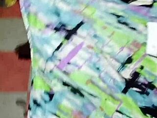 Tall ebony granny's big booty pounded hard