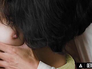 Seductive teen Kimmy Kimm enjoys foreplay and blowjob before riding Leo Vice's big cock