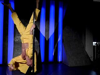 Hot Young Guy Dances Strip Tease On Pole?