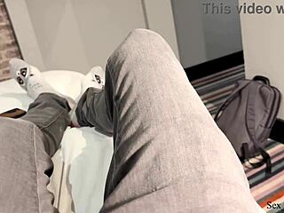 Caught coworker in hotel bed, ended with unexpected morning sex