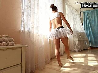 Can Saggy-Titted Hottie Gymnast Bend Your Wildest Workout Fantasies?