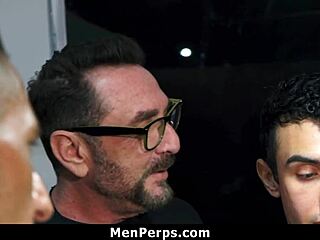 two shoplifters tricked by gay guard in shop