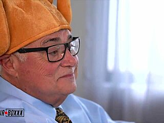 Russian Milf Casca and Aria Banks Stuffed Hard on Thanksgiving!