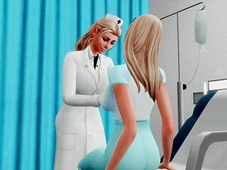 Futanari Nurse Sets Up Hard Anal and Facefuck for Boss's Wife in Sims 4 Hentai