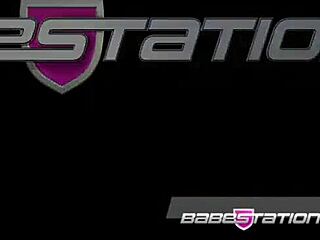 Hot Brunette Joanna Strips Off Nylons Slowly at Babestation