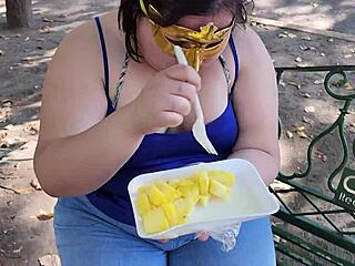 Submissive Wife Sucks Cock In Public