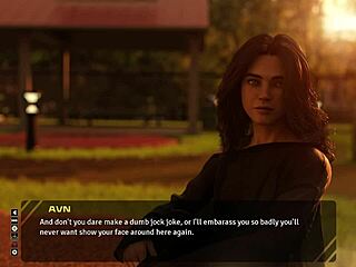 Stunning Brunette Discusses Taboo Old Days In Hentai Game