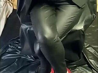 busty brunette feels excited in role-play with partner