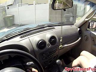 Alluring babe gets banged doggystyle on hidden cam