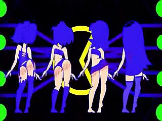 Pacman Ghost Girls Dancing Through Horny Anime Phases in 1080p