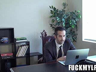 Petite teen secretary Alyssia Vera in POV hardcore