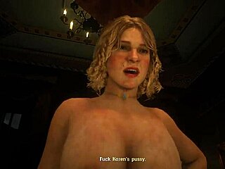 Karen has great sex with Arthur’s cock in Red Dead Redemption 2