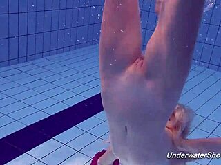 proklova takes off bikini and swims under water