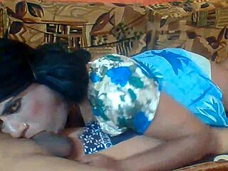 Shemale crossdressing BDSM scene with a rough blowjob and ass fucking