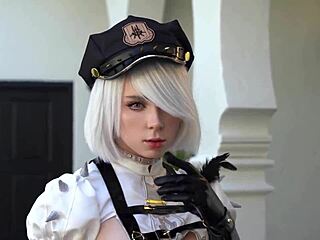 2B's Tight Pussy Takes Rough Pounding and Facial in Cosplay Action