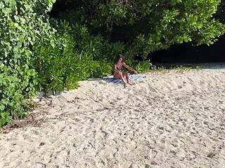 Public beach shock as girl gets pissed on unexpectedly