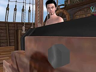 intense strapon dick raiding man's ass hole in animated 3d porn