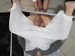 urologist gets wild during prostate exam, straps on and bangs patient hard