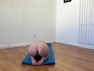 naked milfs do yoga before rough sex