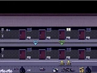 Night walk in apartment corridor