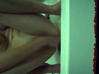 Big tits homemade brunette masturbates in the shower