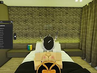 cute robloxian witch gets banged by stranger in group