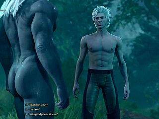 哇，博德之门3裸体游玩与阿斯塔里昂同性性爱场景，无需模组！