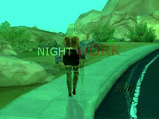 night work street girl picks up customer