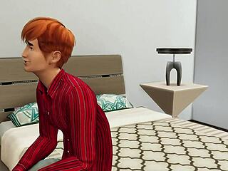 hey, saw my stepson jerking off and decided to help him with sex