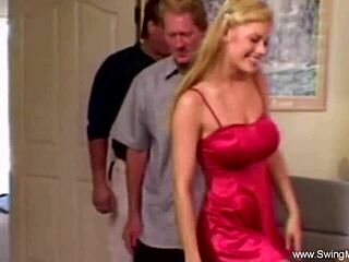 Perfect Tits on Blonde Swinger Wife Wow