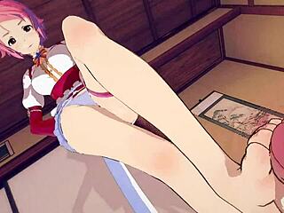 Sword Art Online Foot Fetish: Blowjob or Footjob?