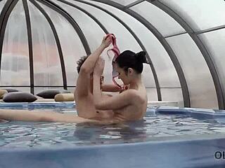 Old guy scores big with stunning young 18+ lady in passionate encounter.