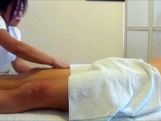 oiled bodies lead to huge orgasms in asian massage parlor