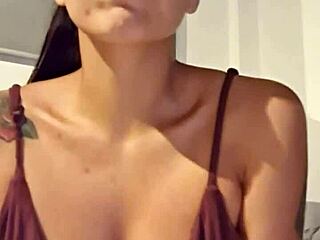 i return from party and relax with realistic dildo -claudia bavel-