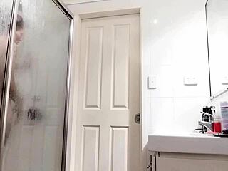 Wife with hairy pussy shows off her sexy beaver tits.