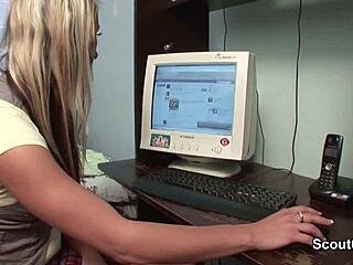 young boy fuck sexy skinny blonde teen 18+ and gets cum in mouth